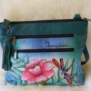 Anuschka Handpainted Floral Purse
